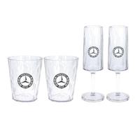 Set Bicchieri Superglas 4 Pezzi Mercedes-Benz Acqua e Spumante Infrangibili