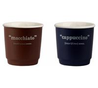 Set bicchierini caffè Amicasa Art 2 COFFEE Dark