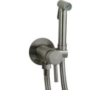 Set bidet da incasso colore acciaio spazzolato con miscelatore e doccia Paffoni