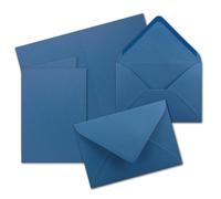 SET biglietti pieghevoli con buste DIN A6/C6 - blu royal/blu reale - 25 set - 14,8 x 10,5 cm - serie FarbenFroh