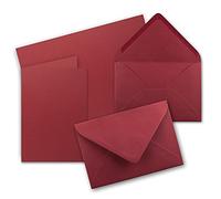 SET biglietti pieghevoli con buste DIN A6/C6 - rosso scuro - 25 set - 14,8 x 10,5 cm - serie FarbenFroh