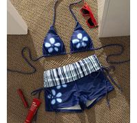 Set bikini a 2 pezzi con stampa floreale rosso scuro, primavera/estate 2026, in tessuto elastico, design sexy e alla moda, articolo da spiaggia e vacanza più venduto per le donne L,M,S,XL,XSFloreale,A