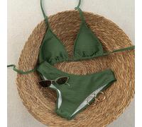 Set bikini a due pezzi da donna, con spalline sottili e colore unito, taglio alto sui lati, dolce e carino, collezione primavera/estate 2026, costumi da bagno Zestiva, un prezzo, costumi da bagno per