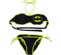 Set Bikini String Bandeau Con Simbolo Batgirl Batman DC Comics Nero