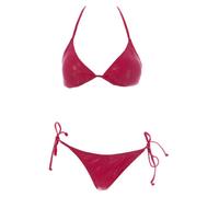 Set Bikini Triangolo Peach Olive Da Donna NAILA OLPEAH $130 NUOVO
