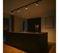 Set binario Calex, 4 faretti GU10, nero, lunghezza 2 m, metallo Calex