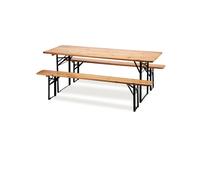 Linea Garden Friend Set birra pieghevole rettangolare 80 x 200 cm legno 3 elementi