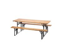 Set birra rettangolare pieghevole - 3 elementi - ferro/legno - Garden Friend