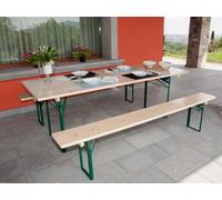 Set Birreria da Giardino Pieghevole in Legno e Acciaio