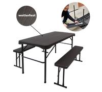 Set Birreria Testo Scorrevole Mobili da Giardino Camper 3-tlg. Lunghezza 107 CM