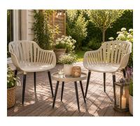 Set bistrot 3 pezzi set bistrot mobili da balcone tavolo rotondo Ø49 cm...