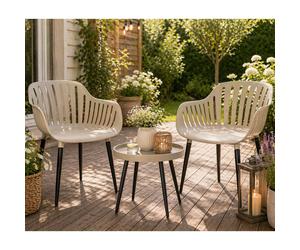 Set bistrot 3 pezzi set bistrot mobili da balcone tavolo rotondo Ø49 cm...
