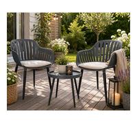 Set bistrot 3 pezzi set bistrot mobili da balcone tavolo rotondo Ø49 cm sedia...