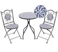 Set bistrot CAMPRENA Pieghevole Nero Metallo