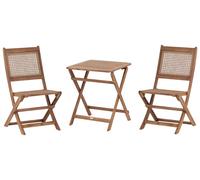 Set bistrot PARAGGI Pieghevole Marrone Legno di acacia certificato