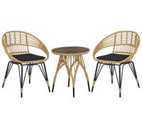 Set bistrot PELLARO con cuscini Nero