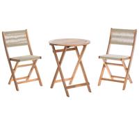 Set bistrot PROSSEDI Pieghevole Beige Legno d'acacia