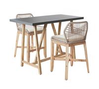 Set bistrot TALAMONE Grigio Legno d'acacia