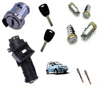 set Bloccasterzo Avviamento + cilindretti porta per fiat panda w169 2003 2 chiav