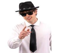 Set blues brothers (cappello, occhiali, cravatta)