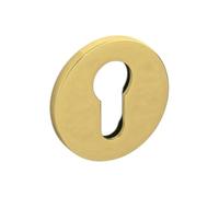 Set Bocchetta Bocchette Tonda per Serratura Yale | Copri Foro Oro Lucido e Cromo Satinato | Design Moderno e Resistente per Porte Interne ed Esterne | Set da 1 e 2 Pezzi (1, Oro Lucido)