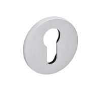 Set Bocchetta Bocchette Tonda per Serratura Yale | Copri Foro Oro Lucido e Cromo Satinato | Design Moderno e Resistente per Porte Interne ed Esterne | Set da 1 e 2 Pezzi (1, Cromo Satinato)