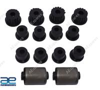 Set Boccole Molla Lama Anteriore Posteriore Per Suzuki samurai 1986-1995 Nero