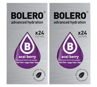 Set Bolero Drink da 48 Bustine 3 grammi Acai Berry 3 gr Gusti Diversi Assortimento alla Frutta Preparato Polvere Solubile Bevanda Fresca in Acqua,144 grammi dolcificato stevia,0.14 kilograms