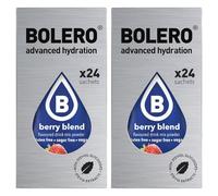 Set Bolero Drink da 48 Bustine 3 grammi Berry Blend (Bacche miste) 3 gr Gusti Diversi alla Frutta Preparato Polvere Solubile Bevanda Fresca in Acqua,144 grammi dolcificato stevia,0.14 kilograms