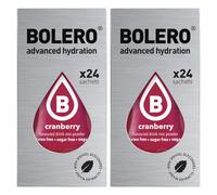 Set Bolero Drink da 48 Bustine 3 grammi Cranberry (mirtillo rosso) 3 gr Gusti Diversi alla Frutta Preparato Polvere Solubile Bevanda Fresca in Acqua,144 grammi dolcificato stevia,0.14 kilograms