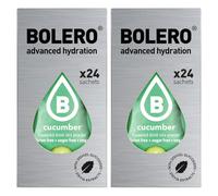 Set Bolero Drink da 48 Bustine 3 grammi Cucumber (cetriolo) 3 gr Gusti Diversi alla Frutta Preparato Polvere Solubile Bevanda Fresca in Acqua,144 grammi dolcificato stevia,0.14 kg