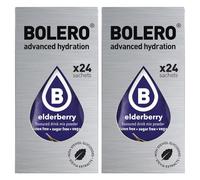 Set Bolero Drink da 48 Bustine 3 grammi Elderberry (bacche di sambuco) 3 gr Gusti Diversi alla Frutta Preparato Polvere Solubile Bevanda Fresca in Acqua,144 grammi dolcificato stevia,0.14 kg