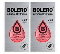Set Bolero Drink da 48 Bustine 3 grammi Grapefruit tonic (pompelmo amaro) 3 gr Gusti Diversi alla Frutta Preparato Polvere Solubile Bevanda Fresca in Acqua,144 grammi dolcificato stevia,0.14 kg
