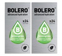 Set Bolero Drink da 48 Bustine 3 grammi Lemongrass (citronella) 3 gr Gusti Diversi alla Frutta Preparato Polvere Solubile Bevanda Fresca in Acqua,144 grammi dolcificato stevia,0.14 kg