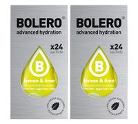 Set Bolero Drink da 48 Bustine Lemon-Lime 3 grammi 3 gr Gusti Diversi Assortimento alla Frutta Preparato Polvere Solubile Bevanda Fresca in Acqua,144 grammi dolcificato stevia,0.14 kilograms