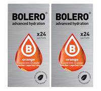 Set Bolero Drink da 48 Bustine Orange 3 grammi 3 gr Gusti Diversi Assortimento alla Frutta Preparato Polvere Solubile Bevanda Fresca in Acqua,144 grammi dolcificato stevia,0.14 kilograms