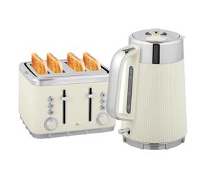 Set bollitore e tostapane HOMCOM Bollitore rapido da 1,7 l e 2200 W con interno in acciaio inossidabile, filtro anticalcare, corpo freddo al tatto, termostato Tostapane a 4 fette con 7 livelli di