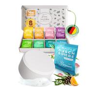 Set Bombe da Doccia 16 Pastiglie 8 Profumi Naturali Aromaterapia per Relax e