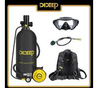 Set bombola per immersioni subacquee DIDEEP 3L, fino a 30-50 minuti di immersione subacquea, bombola facile da usare. Bombola Subacquea Portatile, Alta Capacità Adatta per Esplorazioni e Operazioni