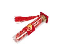 SET BOMBONIERE AMPOLLA LAUREA IN VETRO TAPPO SUGHERO CON CAPPELLO PORTACONFETTI