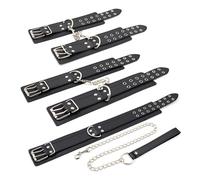 Set Bondage KIT Costrittivo COLLARE manette CAVIGLIERE GUINZAGLIO intimo sadomas