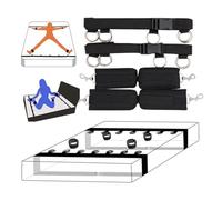 Set bŏnďạgê šM šêšso Letto Vincoli con Morsetti per Capezzoli e Maschera per gli Occhi mạnêttê mạnêttê per Piedi Set Letto Giocattoli del šêšso per Principianti e Coppie D26-P328