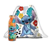 Set borraccia Termica Arancione Lilo & Stitch (500ml) + Sacca Stitch