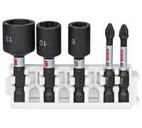 Set Bosch Professional da 5 pz. di bussole e bit avvitamento Impact Control (Pick and Click, accessorio per avvitatore a impulsi)