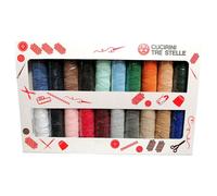 SET BOX 20 FILATI FILI ELASTICI CURICINI TRE STELLE - 20 BOBINE DA 10 METRI