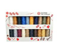 SET BOX 20 FILATI PER JEANS CURICINI TRE STELLE - 20 BOBINE DA 50 METRI