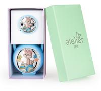 Set Box e Spilla Porta Ciuccio con Catena Gattino Celeste Atelier M 1037 C