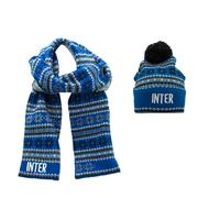 Set Box Idea Regalo Natale o Compleanno, 2 prodotti INTER, Cappello e Sciarpa, Prodotto Ufficiale INTER 154005