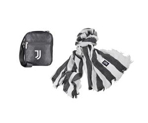Set Box Idea Regalo Natale o Compleanno, 2 prodotti JUVENTUS, Sciarpa e Borsello, Prodotto Ufficiale JUVENTUS 134008