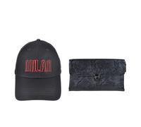Set Box Idea Regalo Natale o Compleanno, 2 prodotti MILAN, Cappello Baseball e Borsello, Prodotto Ufficiale MILAN 144015